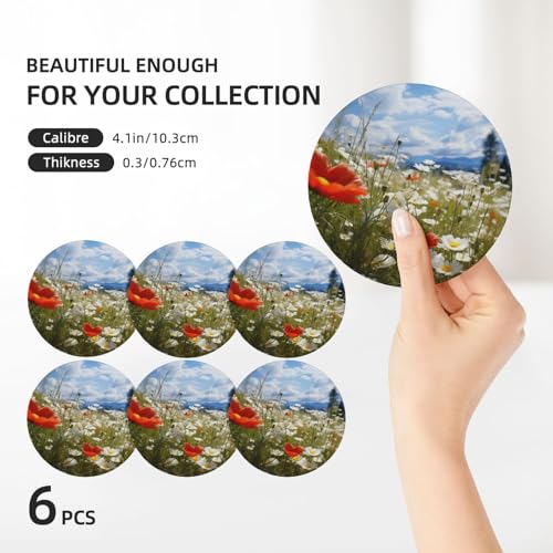 Dessous de verre avec support ensemble céramique et liège décoratif pour table basse
