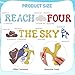 Glitter Reach Four The Sky Banner Cartoon Story 4th Birthday Party Decorations Toy Inspired Game Kids 4th Birthday Banner Party Supplies for Boy