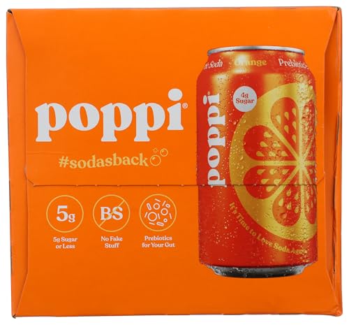 Poppi Orange Prebiotic Soda 4 pack - image 3