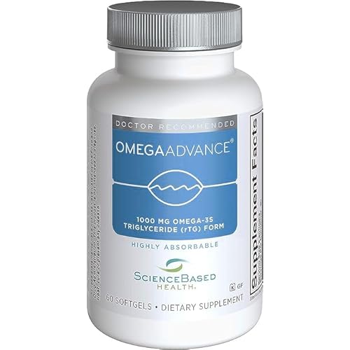OmegaAdvance Omega-3 Fish Oil Supplement – Pure – No Metals or Contaminants – 1000 MG. EPA & DHA – Triglyceride Form – Lutein & Zeaxanthin – 60 Softgels