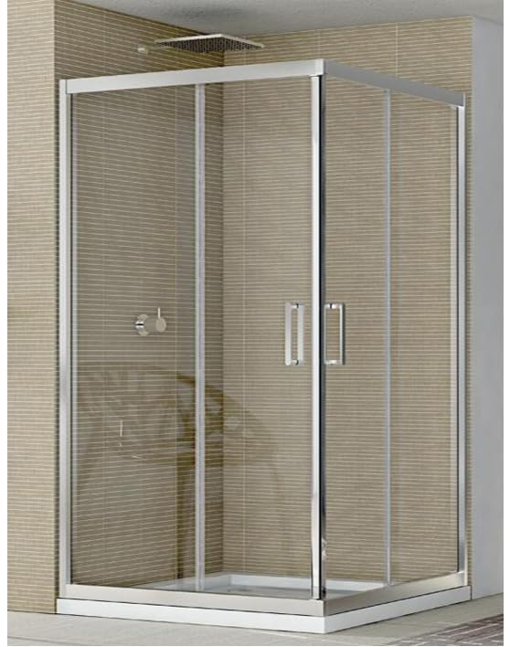 Hydra Box Doccia angolare Porta Scorrevole 80x80 cm Trasparente Altezza 190 cm Serie f