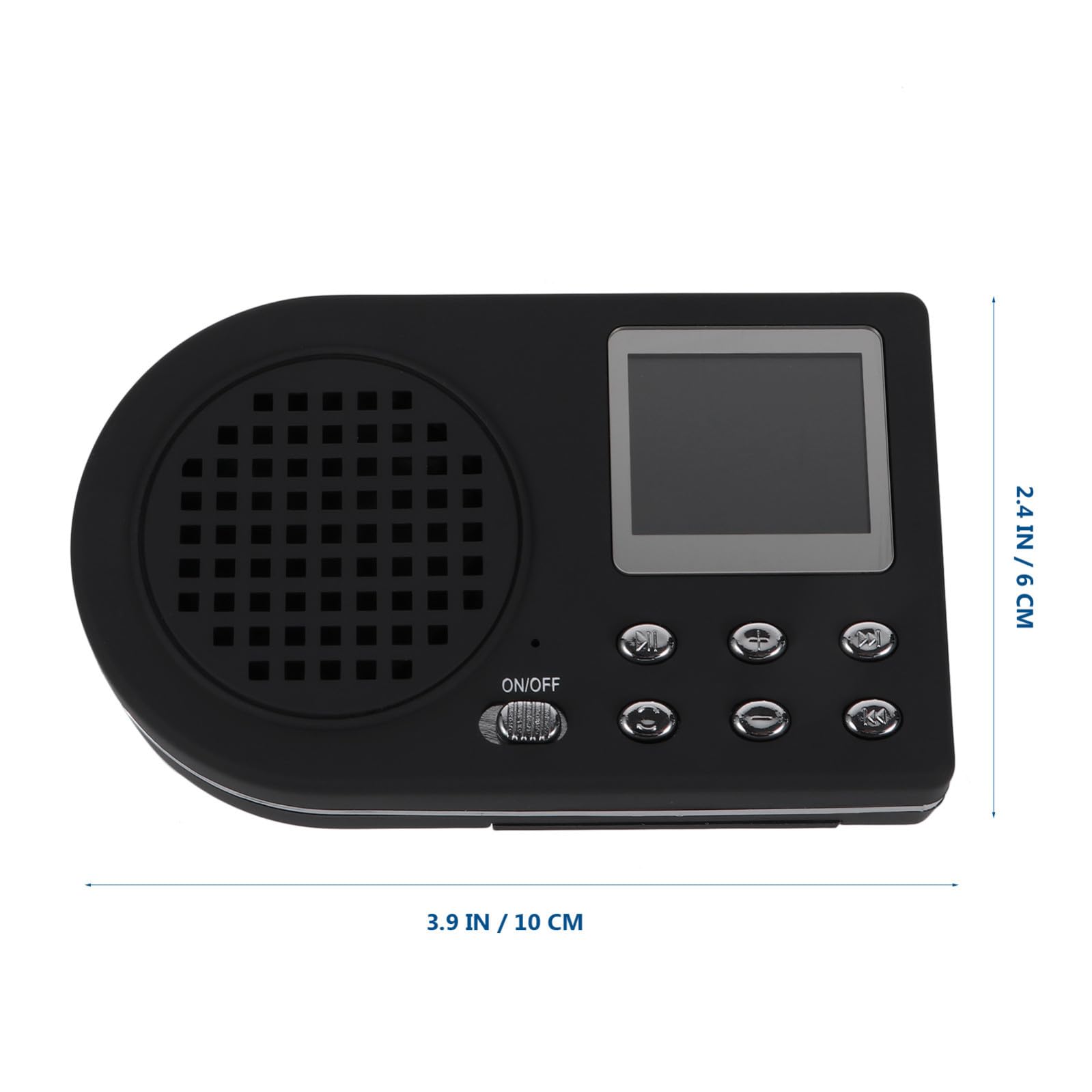 Mp3 Portatile Nero con Display Lcd e Batteria Integrata Alta Capacità, Apparecchiatura la Riproduzione Musicale con Cavo Usb, come Regalo per Famiglia e Amici