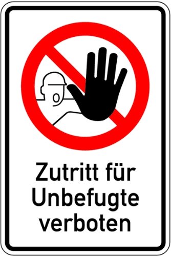 LEMAX® Röntgen-Warnschild 'Kein Zutritt Für Unbefugte' – Selbstklebend, 150x200mm, Für Innen & Außen