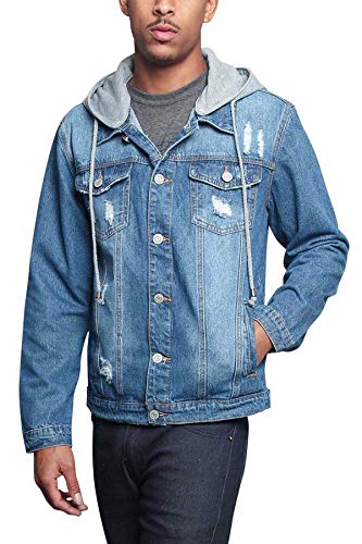 Image of VICTORIOUS Men's Distressed Denim Jacket