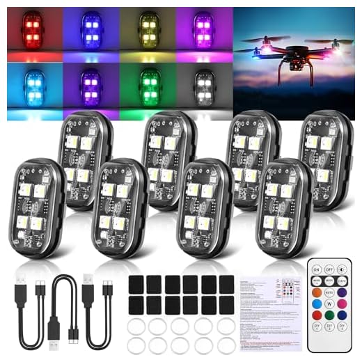 2025 Upgraded 4LEDs 8PCS Wireless LED Lights for Car, High Brightness Strobe Light with Remote Control, 2 in 1 Type-C Recharge 8 Colors IP65 Waterproof Anti-Collision Wireless Strobe Lights
