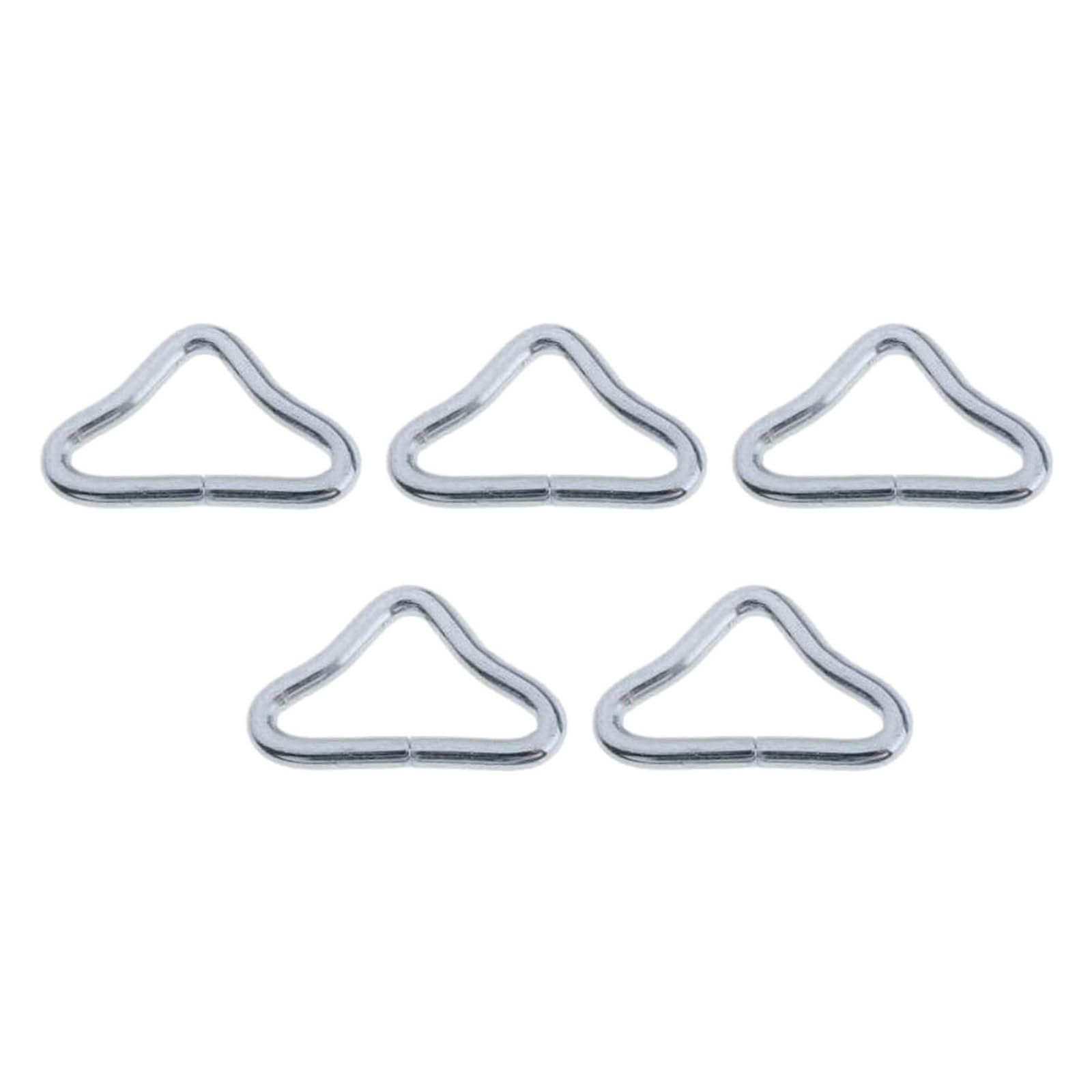 Shurhome 5Pcs High Strength V Rings for Trampoline Replacement Repair Trampoline Triangle Buckle Triangle Rings Buckle V Rings