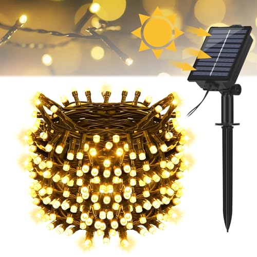 Withosent 20M 200LED Catena Luminosa Esterno Solare, 8 Modalità Luci Solari Esterno, Luci Solari da Giardino, IP44 Impermeabile Luci Esterno Solare Per Festa, Matrimonio, Giardino, Natale