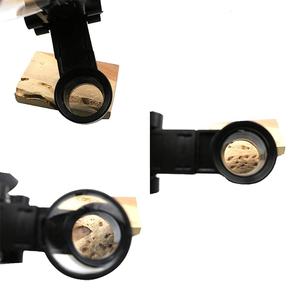 Lupen, Kopfbandlupen, Fernglaslupen, Stirnbandlupen, beleuchtete Kopfbandlupen-Visier mit 2 LED-Leuchten für präzises Arbeiten, Juwelier,