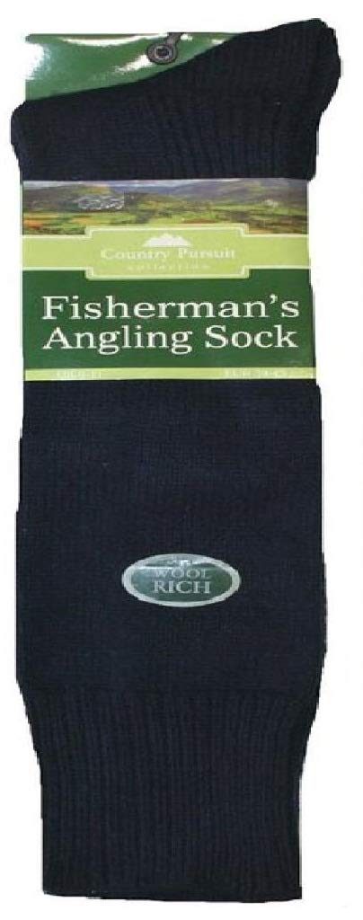 Mega_JumbleSaleFisherman's Angling Socks Boot Wool Country Fishing Socks Size 6-11 - Best for Outdoor/Winter and Fishing - (Pack of 3 Pairs)