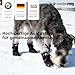 Wanderpfote Hundeschuhe 4er Set wasserdicht – Pfotenschutz Outdoor mit Rutschfester Sohle, weichem Fleece & Reflexstreifen – Ideal für Winter, Schnee, Spaziergänge & sicheres Laufen (Schwarz, 1)