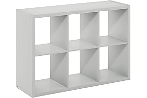 Furinno 6-Cube Light Grey Organizer
