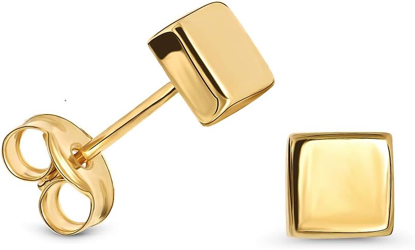 Orecchini Uomo Brillante Orecchini A Perno Quadrati Ghiacciati