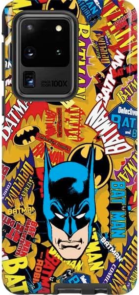 Skinit Pro Phone Case Compatible with Galaxy S20 Ultra 5G - Officially Licensed DC Comics Batman Vintage Pose Collage Art Design