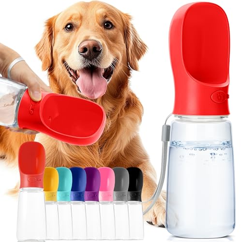 Mr. Pen Portable Dog Water Bottle 19oz (Plastic, One-Hand Dispenser)