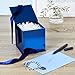 Hallmark Small Gift Box with Bow and Shredded Paper Filll (Navy Blue Signature 4 inch Gift Box with Glitter) for Birthdays, Graduations, Anniversaries, Father's Day, Christmas, Valentine's Day, All Occasion