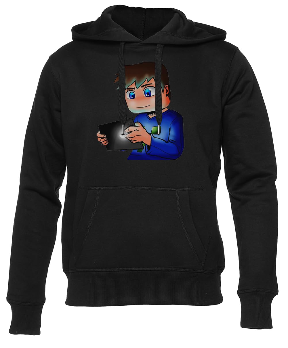Newtee Aypierre TV Gaming Sudadera Unisex Negra para Hombre y Mujer Unisex Black Hoodie Men Women