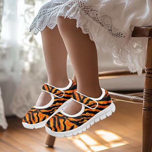 Girls Mary Jane Shoes Round Toe Ballet Flats Breathable Mesh Slip-on Walking Sneakers School Uniform Shoes3