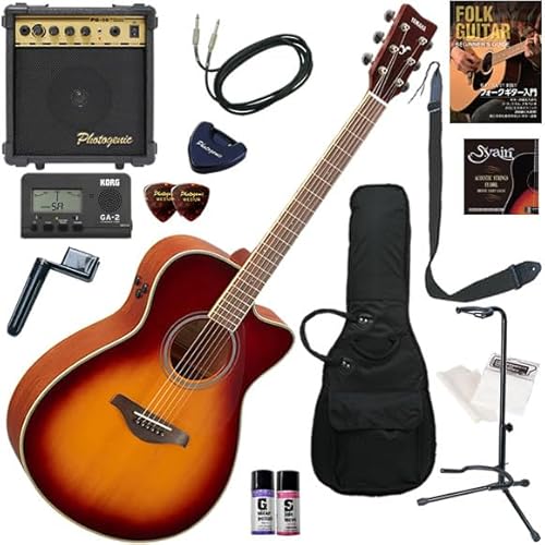 ヤマハ トランスアコースティックギター初心者入門 すぐに始められるスタンダード15点セット FSC-TA/BS(ブラウンサンバースト)