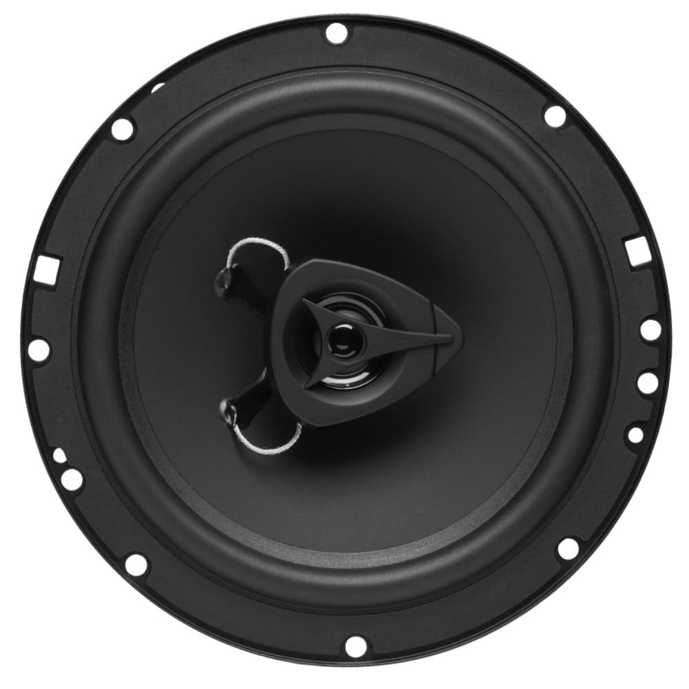 2 Audio Systems CH6520B Enceintes coaxiales 2 Voies, 16,5 cm 6,5", 125 Watts rms 250 Watts Max, impédance 4 ohms, Suspension Gomme, pour Voiture, Noir, la Paire