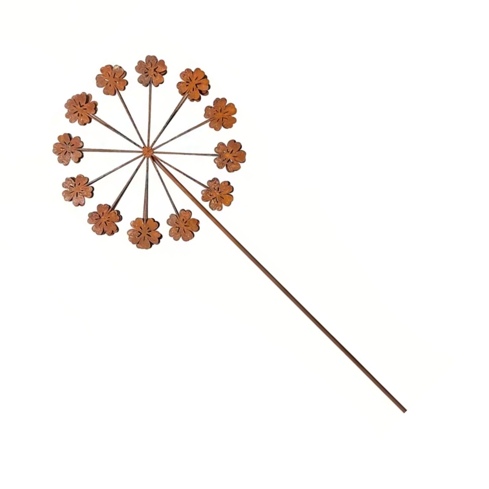 Xjdzineq Rusty Metal Flowers Garden Stakes Outdoor Decorative Plant Stakes Easy Installation Rust Decoration for Stake Metal Flower Decoration