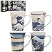 Price comparison product image The Leonardo Collection LP94366 Fuji Wave Hokusai Mugs Setof4, Ceramic