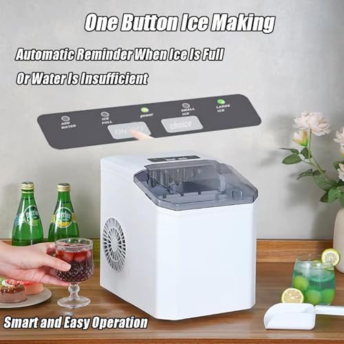 Fabricadora de hielo eléctrica portátil 12KG/24H miniatura 4