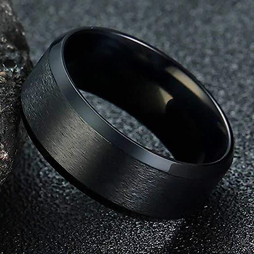 Batuliis online fashion Men’s 10mm Matte Black Titanium Steel Wedding Band | Durable Black Ring for Men & Boys | Classic Matte Finish (18) (B0C2KVTK9X) Amazon Price History, Amazon Price Tracker