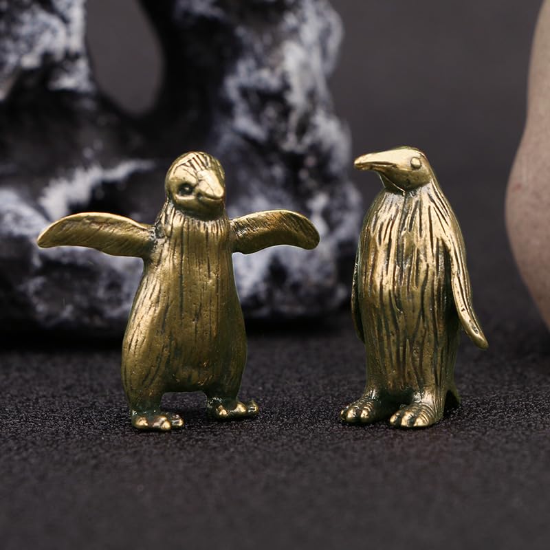 3 Figuras Decorativas de Brass Pingüino miniatura 4