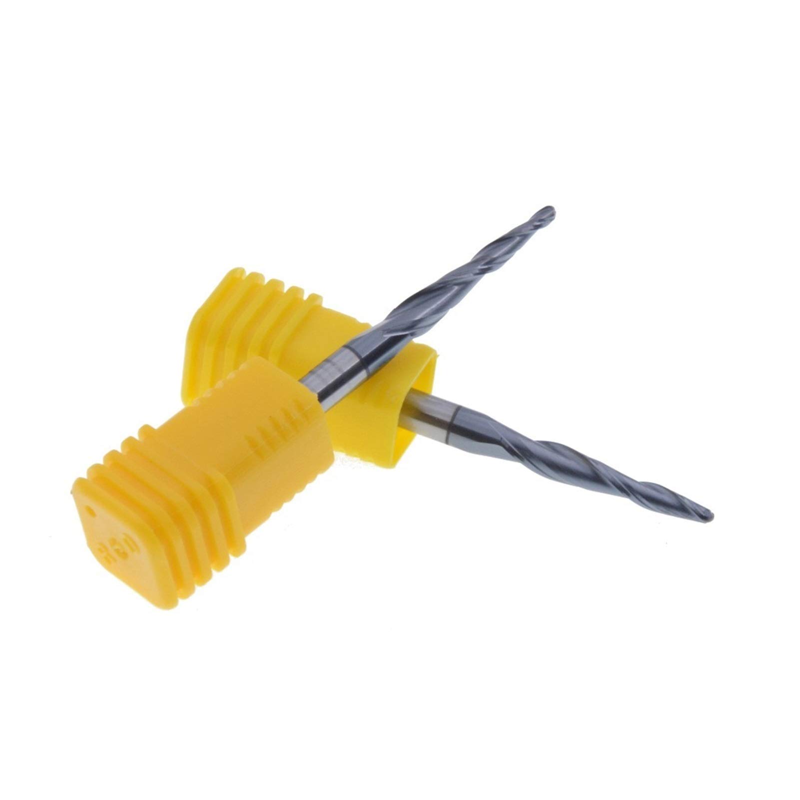 Cortador de fresado de superficie 4 piezas/lote de 4 mm R0.25/0.5/0.75/1.0 HRC55 2F Carburo sólido Conexo cónico cónico con molinos de extremo de madera para cortadores de fresado de metal de