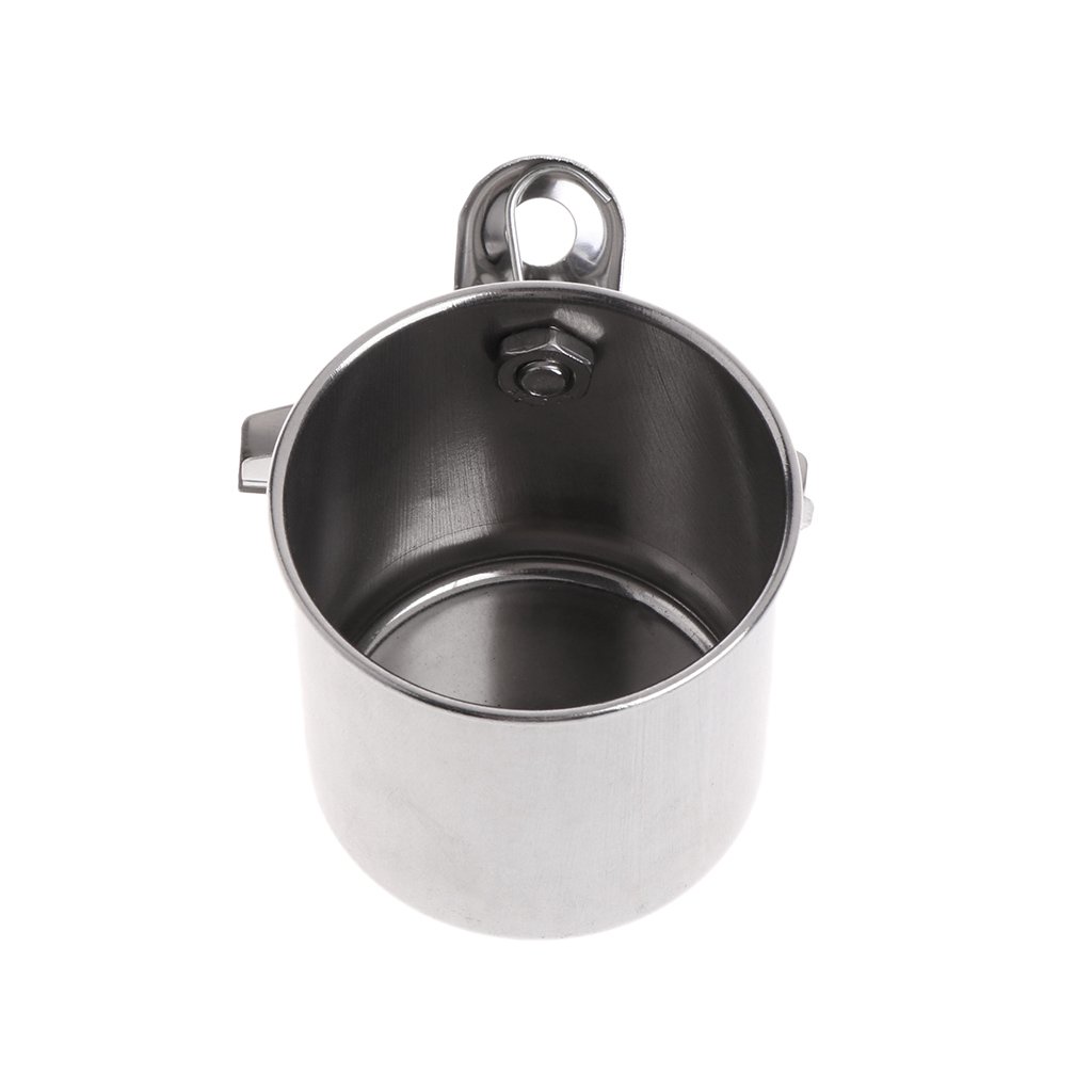 Yjcnelcr Bird Feeder Stainless Steel Bowls for Cage Parakeet Food Dish Parrot Water Cups with Clip for Canary Lovebird Bird Seed No Waste - image 4