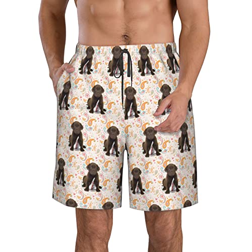 Short de plage pour hommes maillot de bain violet et blanc séchage rapide