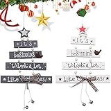 Diseño humanizado: los adornos navideños están diseñados con letras. Buena suerte. La apariencia elegante hace que sea una combinación perfecta con otros adornos, haciendo que su hogar sea más festivo.
