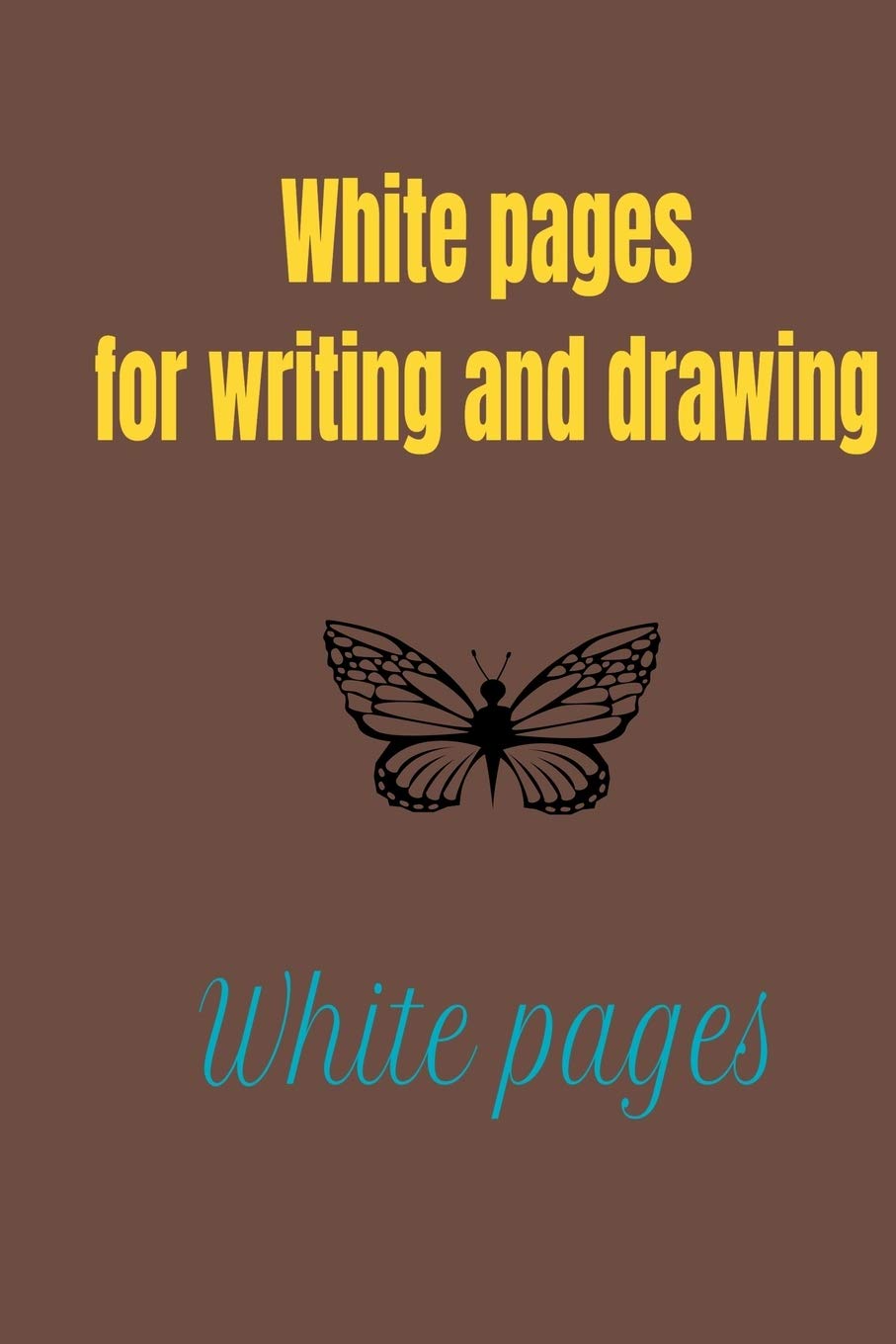 Grand carnet de pages blanches pour dessiner et écrire format 6x9