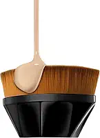Pincel Mágico Reto De Maquiagem Facial Para Base Possui Alta Densidade Formato Hexágono Kabuki Para Misturar Cosméticos De Forma Impecável,Com Estojo de Proteção Portátil BAnpinSH