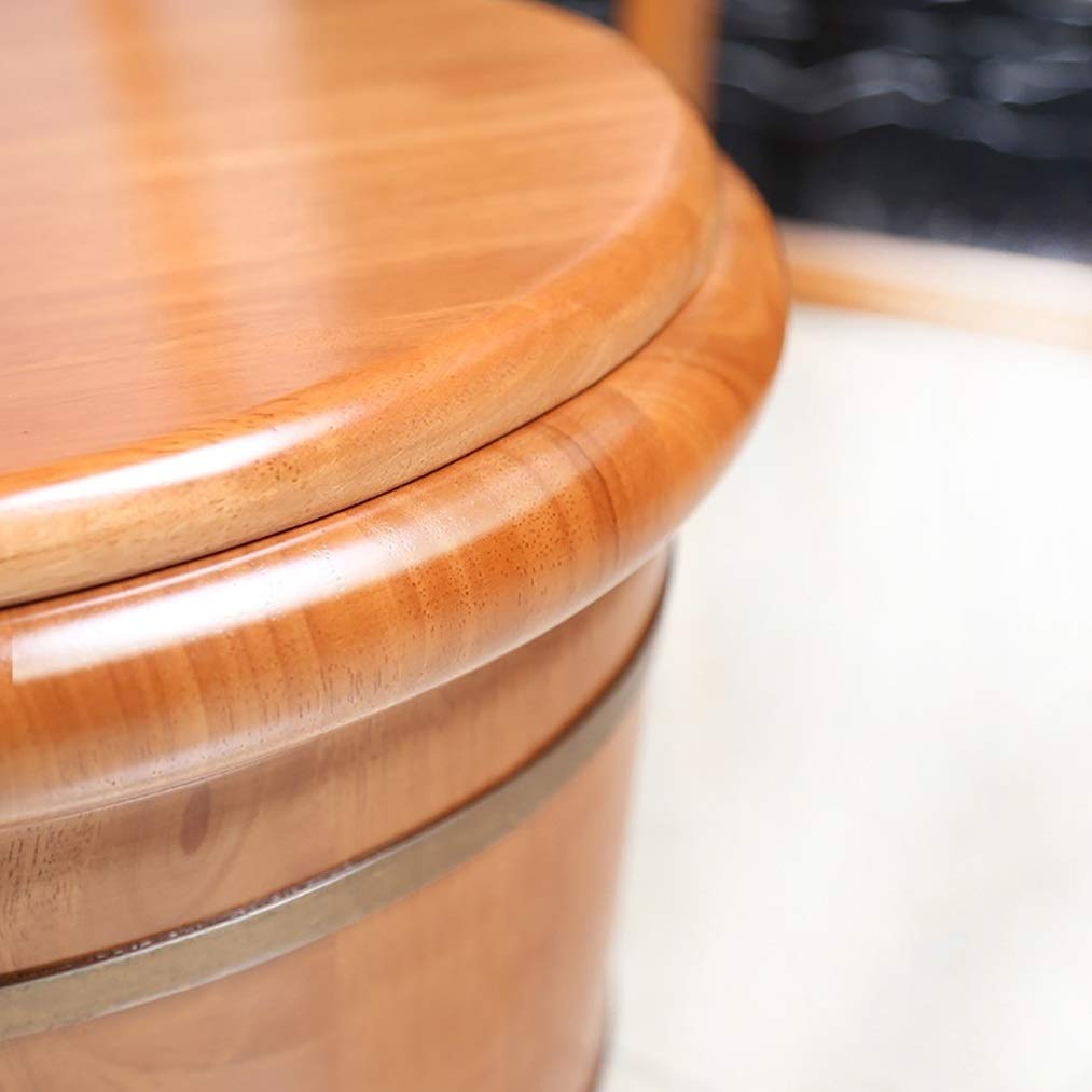 Secchio per Pediluvio,Accessori per Sauna Secchio per Sauna Secchio per Acqua,Vasche per Pediluvio in Legno Fatte A Mano,Barile Rilassante per I Piedi Anniversario Comfortable Anniversary