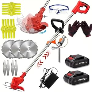 Knutat 24V Akku-Rasentrimmer mit 3 Klingen