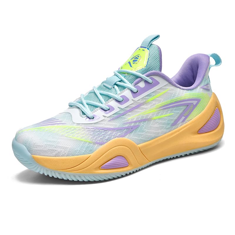 Basketball Shoes for Women and Men, Comfortable Lightweight Sports Outdoor Fashion Sneakers Green Size 7.5