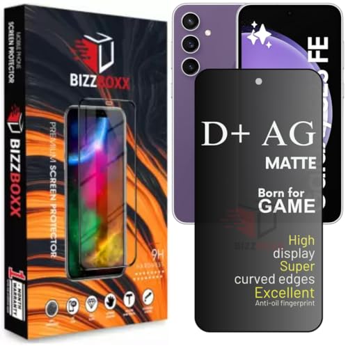 Image of Compatible With SAMSUNG Galaxy S23 FE 5G D+ AG Matte Tempered Glass Screen Guard Protector Anti-Fingerprint Gaming Special With Camera Cut (Samsung Galaxy S23FE)- Pack of 1
