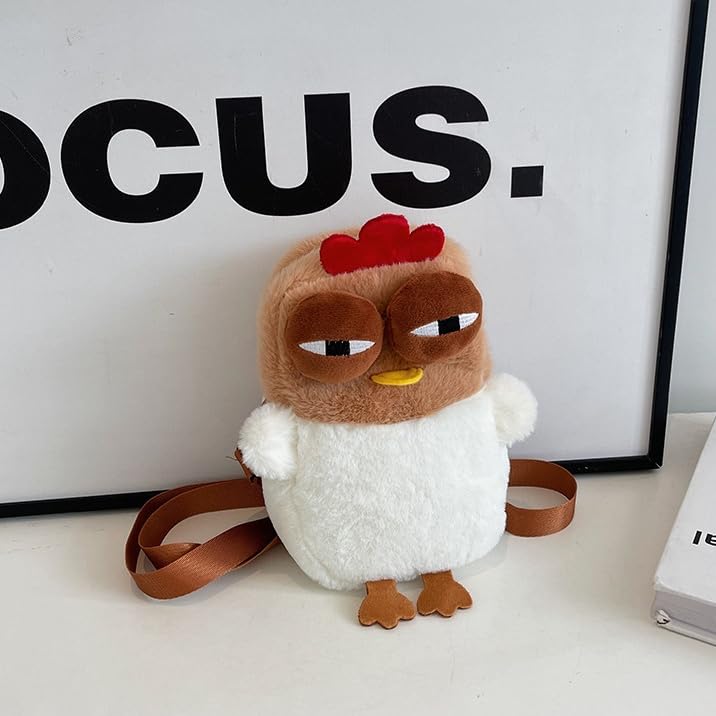 Cute Plush Chicken Purse Funny Chicken Shaped Wallet Purse for Girls Women Funny Shoulder Bag4