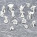 SIXPOINTS 100 Pieces Mix Acrylic Miniature Bases,25/30/40mm Round Model Bases 2mm Thick Circular Figure Display Stands Compatible with Gaming Miniatures or Wargames Role Playing Board Game Figure Toy