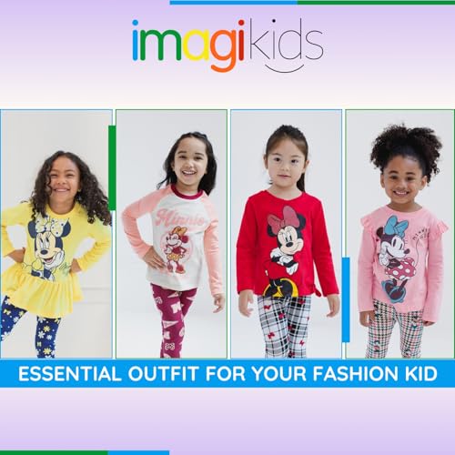 Disney Minnie Mouse Mickey Mouse T-Shirt and Leggings Outfit Set Infant to Big Kid2