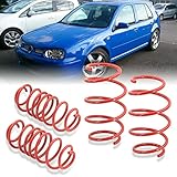 Volkswagen Golf Gti Jetta Mk4 Suspension Racing Coil Drop Lower Lowering Sport Spring Kit Red