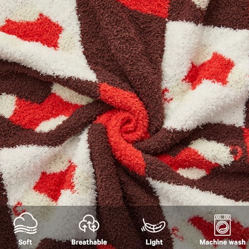 Image of CYMULA Christmas Knit Throw Blanket - Super Soft Cozy Fuzzy Blankets for Couch, Sofa & Bed, Holiday Throw Blanket,50 inchx60 inch