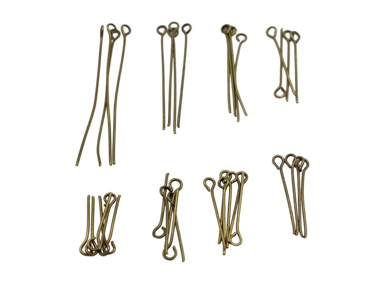 ALBERTAD 800 Mixed Size Bronze Tone Eye Pins 16Mm 18Mm 20Mm 22Mm 24Mm 30Mm 35Mm 45Mm