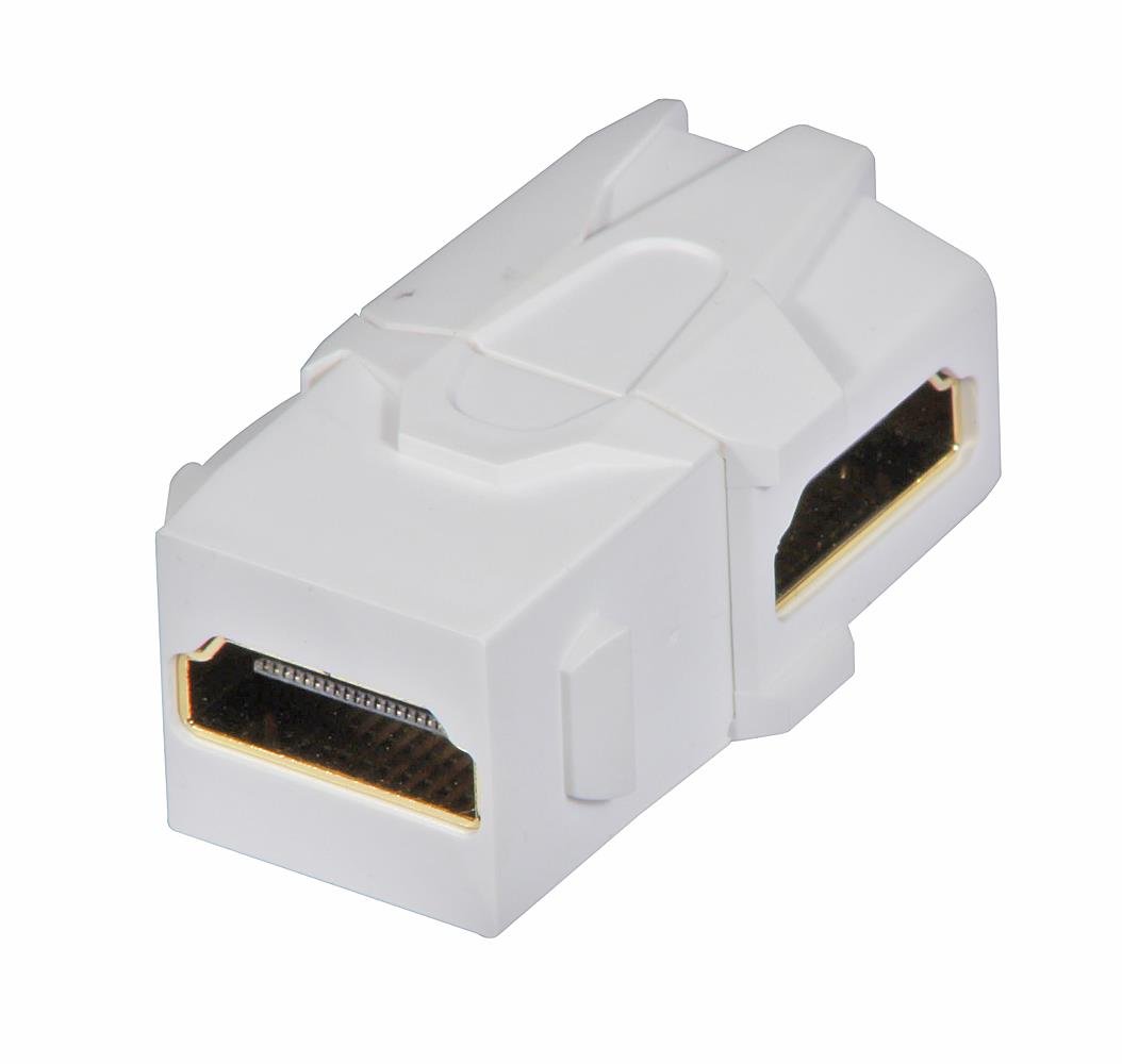 60490 Frutto Keystone HDMI doppia femmina a 90° per prese a muro