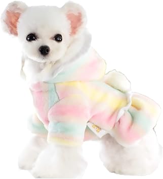 Amazon 犬 服 秋冬 ふわもこスカート 暖かい パーカー アウター かわいい 犬服 小型犬 中型犬 Petground ピンクイエロー Xl Petground シャツ パーカー 通販