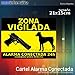 alarmaszoom Pegatina Alarma CONECTADA VIGILANCIA DISUASORIO Perro Pistola VIGILANCIA Casas Campo DISUASORIA para Uso Exterior Seguridad CAMARAS VIGILANCIA