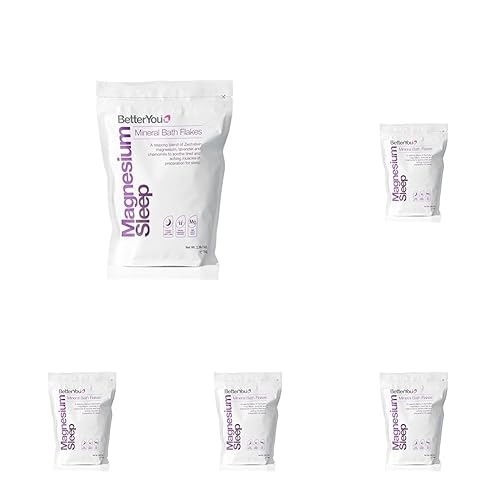 Miniatura 7 de BetterYou Magnesium Sleep Mineral Bath Flakes - Sales de baño minerales para la relajación muscular - Remojo muscular calmante para el dolor -
