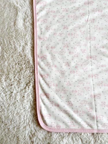 Image of Cloudy Muslin Baby Blanket 31x35 inches, Extra Soft Cotton Baby Blanket, Reversible Blanket for Toddlers, Breathable and Warm for Boys and Girls Baby Blanket (Pink)