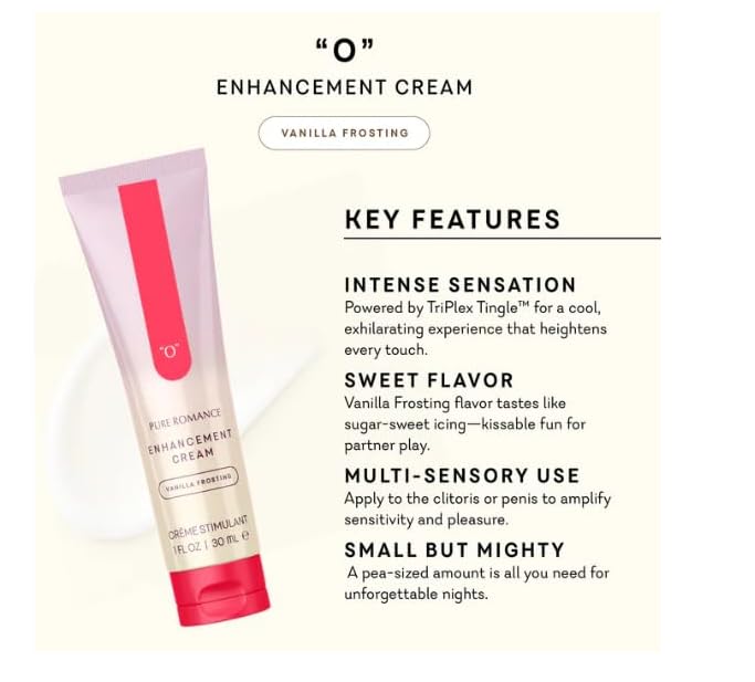 O Enhancement Romance Cream Vanilla Frosting for Couples 1FL Oz